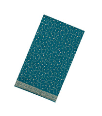 Cyan Woven Synthetic Blended Saree With Embroidered Motifs-EN2018