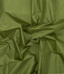 Leafy Green Woven Tussar Silk Saree With Chevron Stripes-TU3335