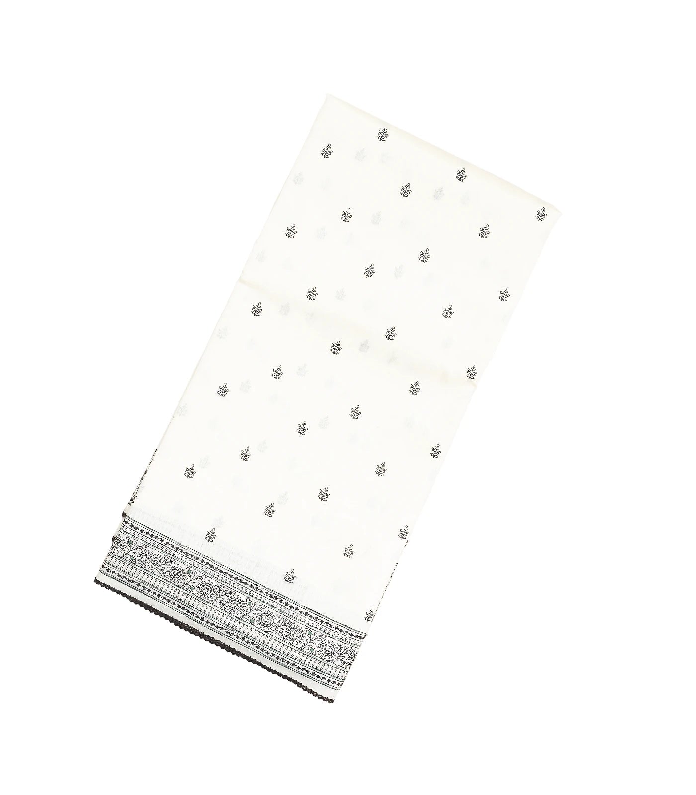 Tussore White Handloom Tussar Silk Saree With Printed Floral Motifs-TU2692 ...