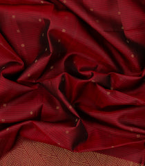 Maroon Handloom Soft Silk Saree With Stripes & Buttas -SO4619