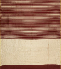 Maroon Woven Banarasi Khaddi Georgette Silk Saree With Stripes-BE1945