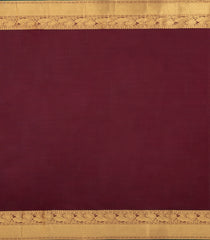Dark Maroon Handloom Kanchipuram Silk Saree With Meena Annam Motifs-KA14783