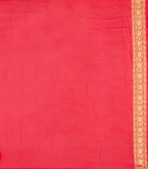 Red Woven Blended Crepe Saree With Floral Motifs & Sequin Work-EN1921