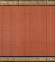 Rust Handloom Silk Cotton Saree With Checks-SC4297