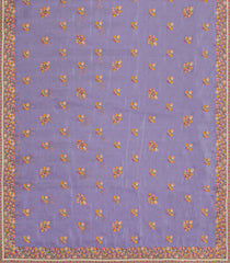 Lavender Synthetic Moss Chiffon Meena Embroidery With Stone-BL5457