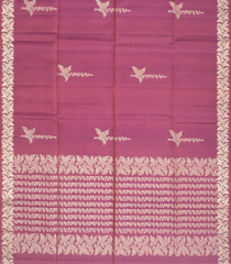 Lilac Handloom Soft Silk Saree With Floral Buttas-SO4046