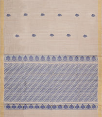 Taupe Woven Tussar Silk Saree With Mango Buttas-TU3239