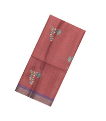 Crimson Printed Synthetic  Dola Silk Saree With Zari Stripes & Border-SY0070