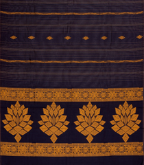 Dark Purple Woven Rasipuram Cotton Saree With Stripes & Buttas-RA2573