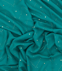Cyan Woven Mysore Silk Saree With Stone Work -MS3441