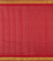 Lime Green Handloom Korvai Silk Cotton Saree With Contrast Temple Border-SC4971