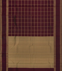 Brown Woven Pure Silk Saree With Zari Checks-EC2610