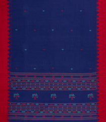 Violet Handloom Bengal Cotton Saree With Buttas & Temple Border-BG1976
