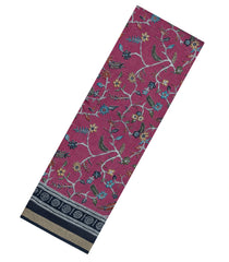Chesnutt Pink Printed Chanderi Cotton Saree With Zari Border-BL5480
