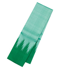 Aquamarine Handloom Korvai Kanchipuram Silk Saree With Silk Temple Border-KA16700