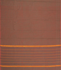 Green Woven Chettinad Cotton Saree With Zari Stripes-CN1936