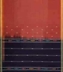 Rust Woven Kadappa Cotton Saree With Buttas-KN0755