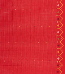 Dark Grey Handloom Bengal Cotton Saree With Checks-BG1911