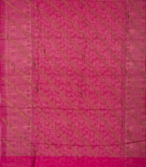 Pink Handwoven Organza & Linen Partly Saree