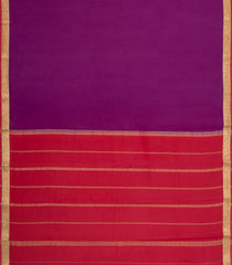 Purple Woven Mysore Silk Saree With Contrast Zari Border-MS3861