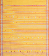 Yellow Handloom Chanderi Cotton Saree With Bhujodi Pallu-CC1363