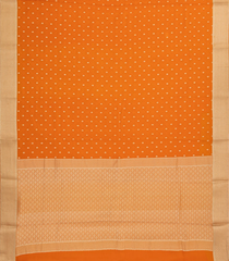 Orange Woven Mysore Silk Saree With Floral Jaal Motifs-MS3281