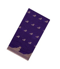 Purple Printed Synthetics Dola Saree Zari Buttas-BL5295