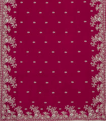 Magenta Woven Synthetic Blended Saree With Embroidered Motifs-EN1985