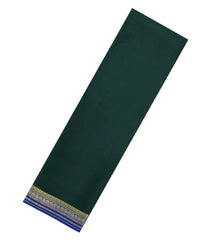 Bottle Green Woven Mysore Silk Saree With Contrast Border-MS3761