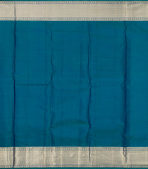 Blue Handloom Kanchipuram Silk Saree With Meena Floral Motifs-KA13567