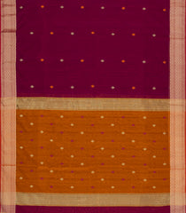 Crimson Handloom Maheswari Silk Cotton Saree With Buttas-SC4175