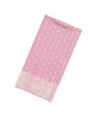 Bubblegum Pink Woven Art Dupion Saree With Floral Zari Motifs-BL5916