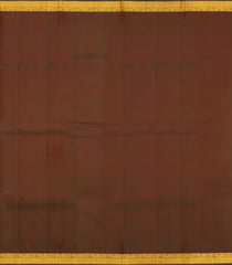 Dark Brown Handloom Kanchipuram Silk Saree With Annam Buttas-KA13823