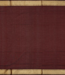 Dark Maroon Handloom Silk Cotton Saree With Zari Checks & Buttas-SC4546