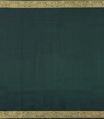 Dark Green Handloom Kanchipuram Silk Saree With Annam Buttas-KA15112