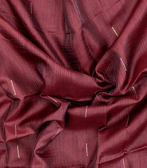 Crimson Woven Tussar Silk Saree With Stripes-TU3318