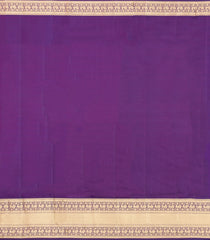 Purple Woven Pure Silk Saree With Zari Buttas-EC2595