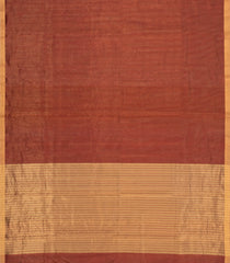 Crimson Handloom Maheswari Silk Cotton Saree With Zari Stripes-SC4853
