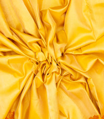 Yellow Handloom Kanchipuram Silk Saree With Meena Floral Border-KA13104