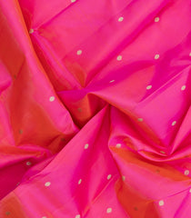 Hot Pink Handloom Kanchipuram Silk Saree With Zari Buttas-KA15704