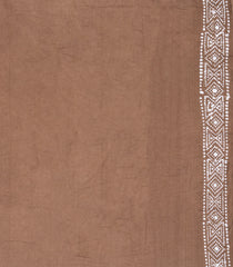 Purple Printed Jaipur Cotton Saree With Contrast Border-JC1715