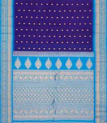 Purple Handloom Gadwal SICO Saree With Cotton Body & Silk Border-GA0383