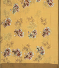 Sandal Woven Synthetic Georgette Saree With Printed Floral Motifs-BL4215