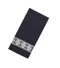 Black Printed Jaipur Cotton Saree With Floral Motifs-JC1733