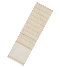 Off White Handloom Kanchi Cotton Saree With Veldhari Stripes-KC1856