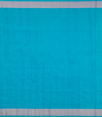Turquoise Handloom Pochampally Ikat Silk Saree With Tie & Dye Motifs -IK0432