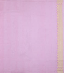 Baby Pink Handloom Banarasi Organza Silk Saree With Floral Motifs-BE1840