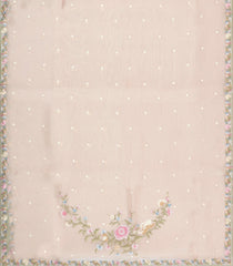 Taupe Woven Blended Organza Saree With Embroidery-BL6113