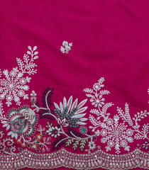 Pink Woven Synthetic Blended Saree With Embroidered Motifs-EN1992
