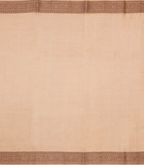 Light Peach Woven Tussar Silk Saree With Floral Motifs-TU3141